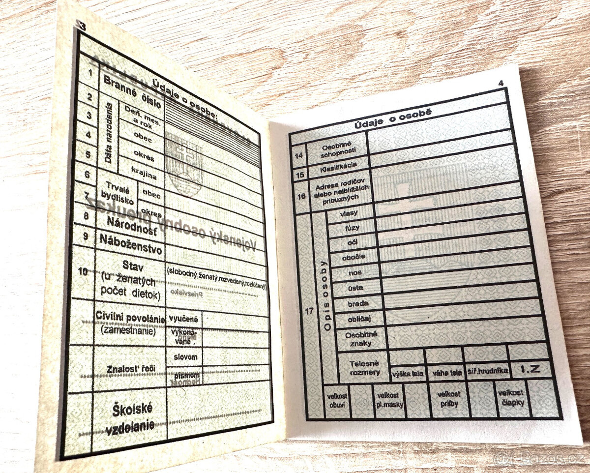 vojenský preukaz průkaz slovenský štát - 4