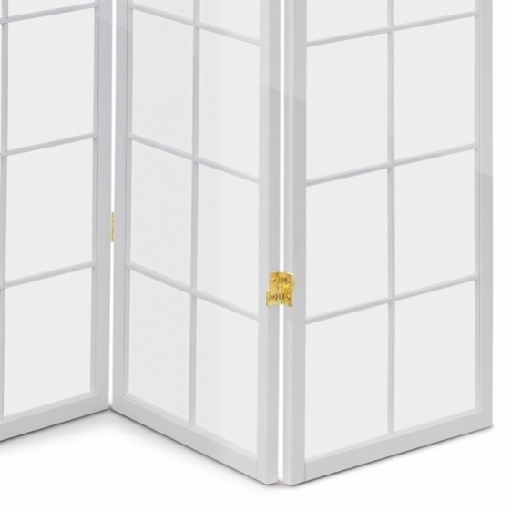 Dřevěný paravan GO bílý a černý v 4 dílech - 4