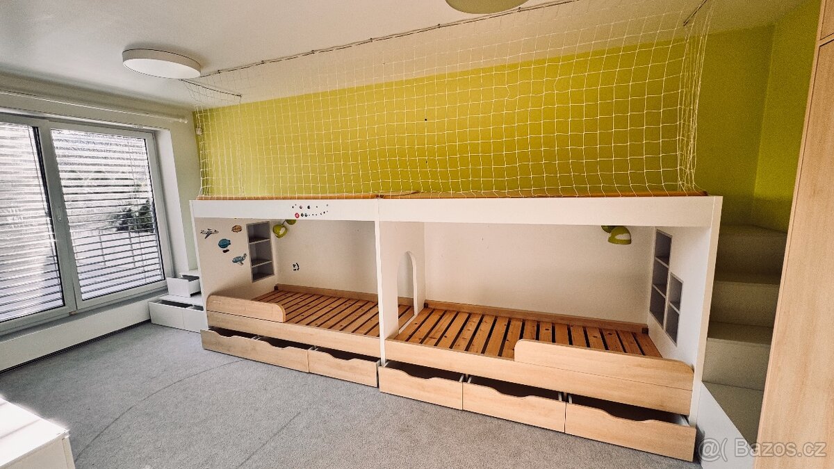 Dětský set (2x postel + schody s úložným prostorem). - 4