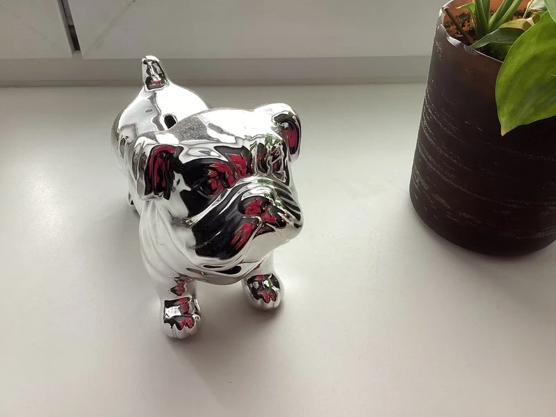 Kovová pokladnička buldok. - 4