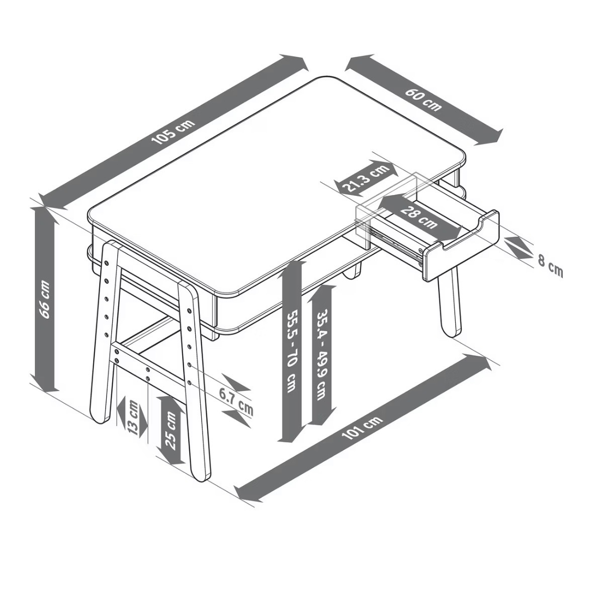 Dětský stůl Tchibo rostoucí - 4