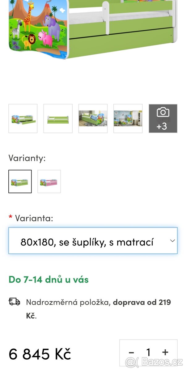 Dětská postel s výsuvným šuplíkem - 4