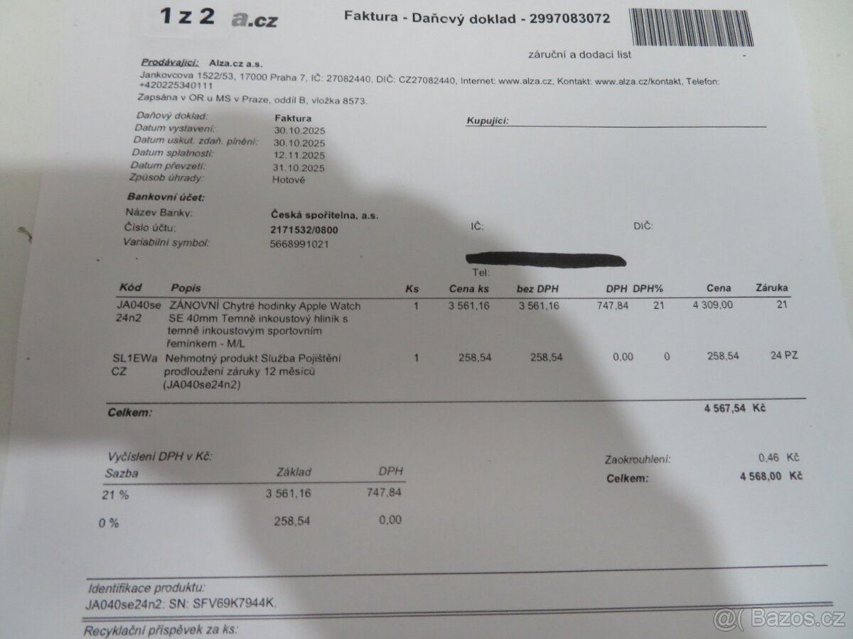 Zánovní chytré hodinky - Apple Watch Series SE2 40mm - 4