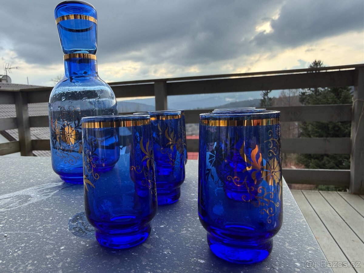 modrá sada plus karafa - 4