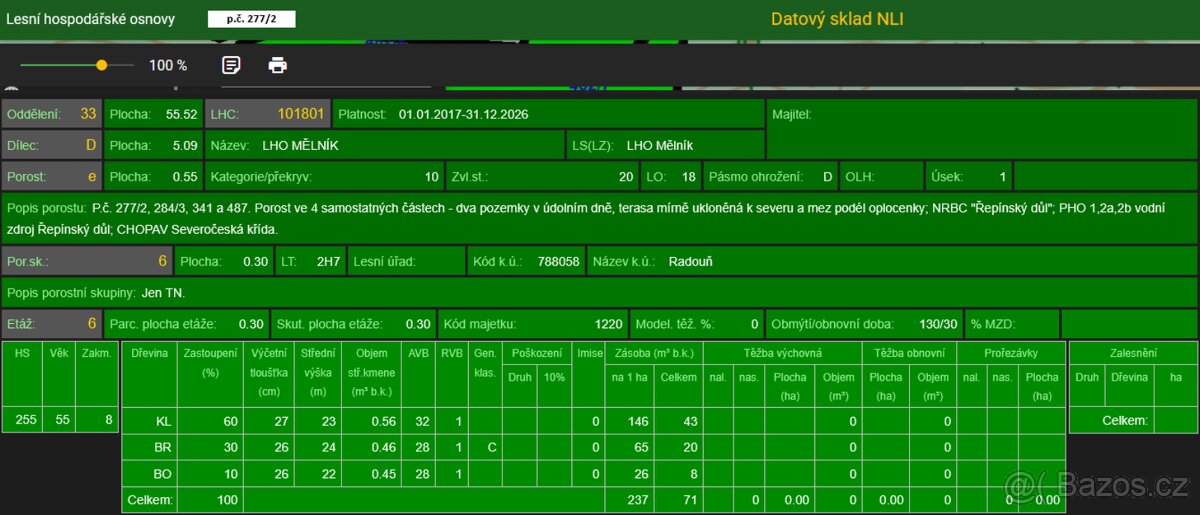Prodám lesní pozemky v katastrálním území Radouň - 4