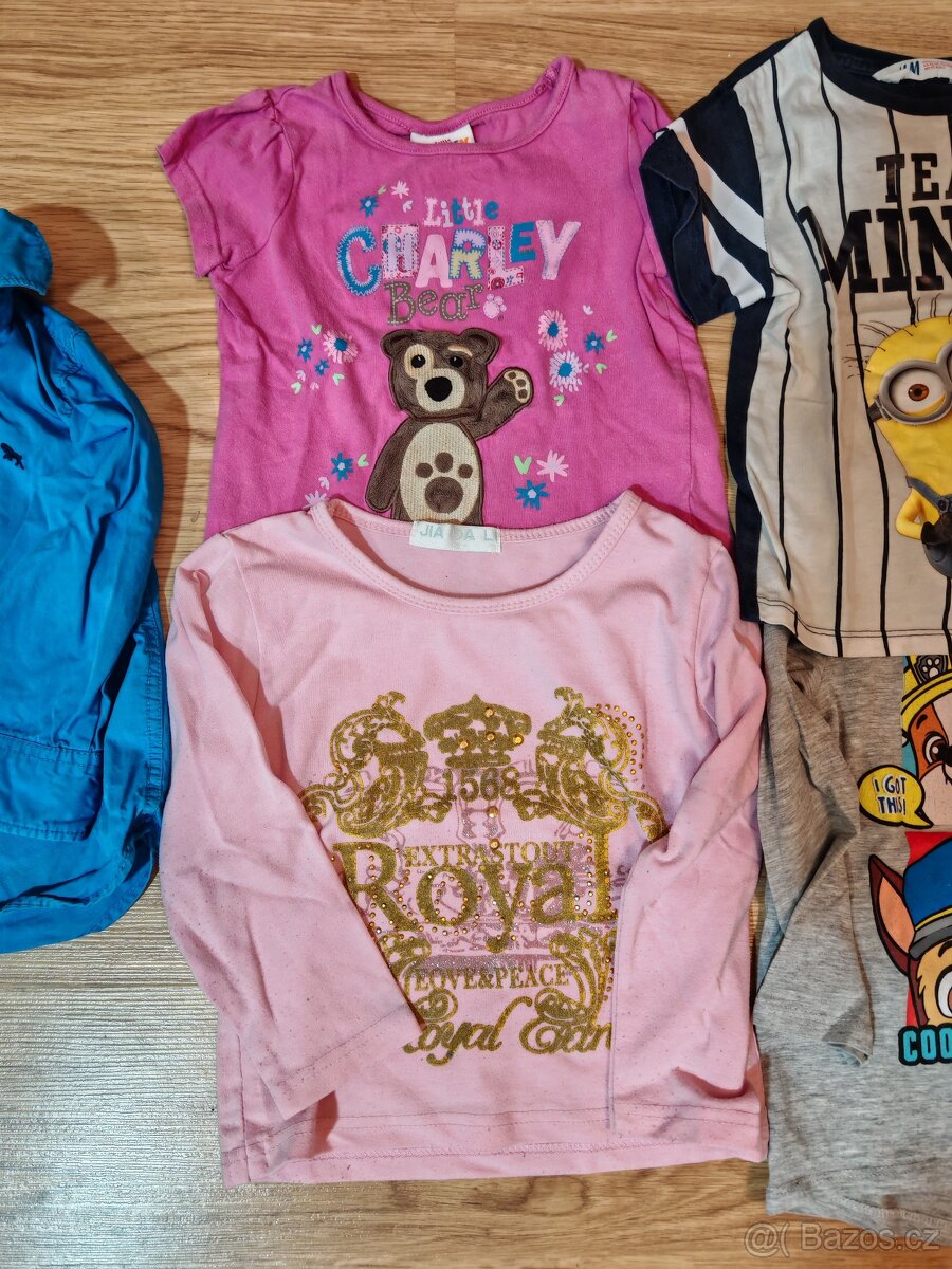 tričko krátký dlouhý rukáv, košile H&M vel 92,18 - 24 měsíců - 4