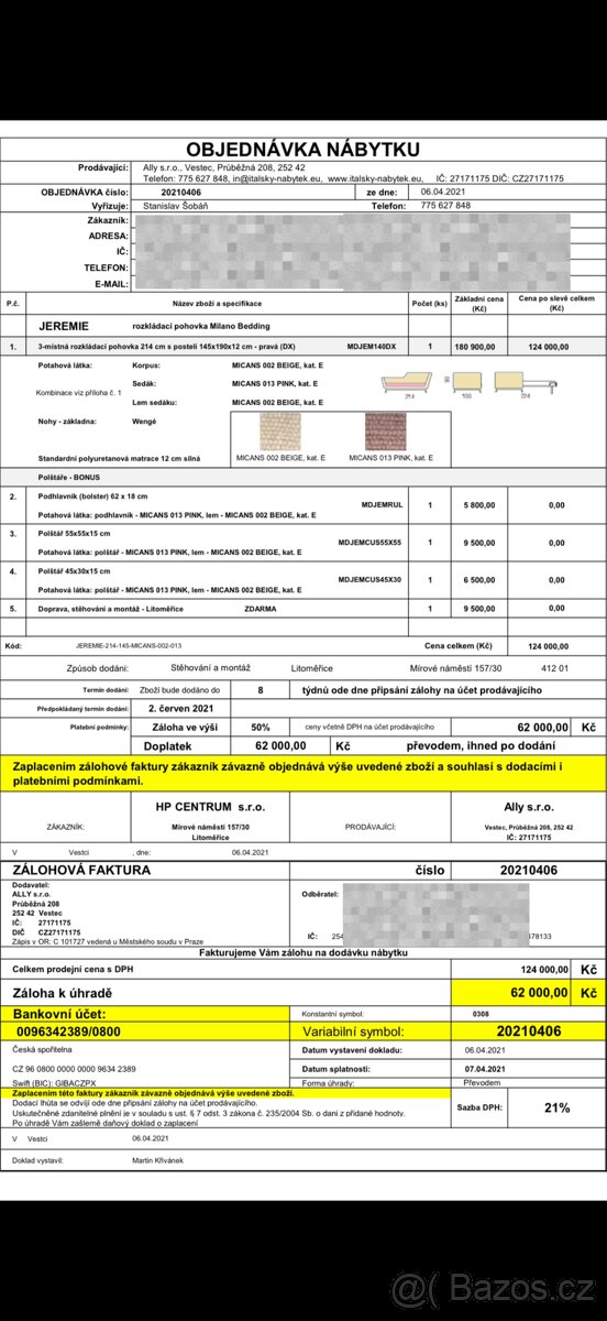 Stylová rozkládací pohovka JEREMIE EXPRES - 4