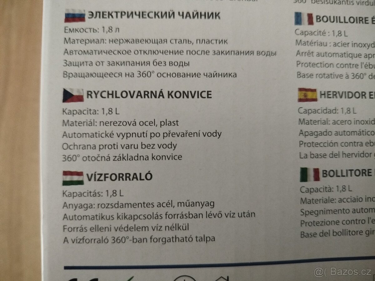 Varná konvice 1,8 L - nová - 4