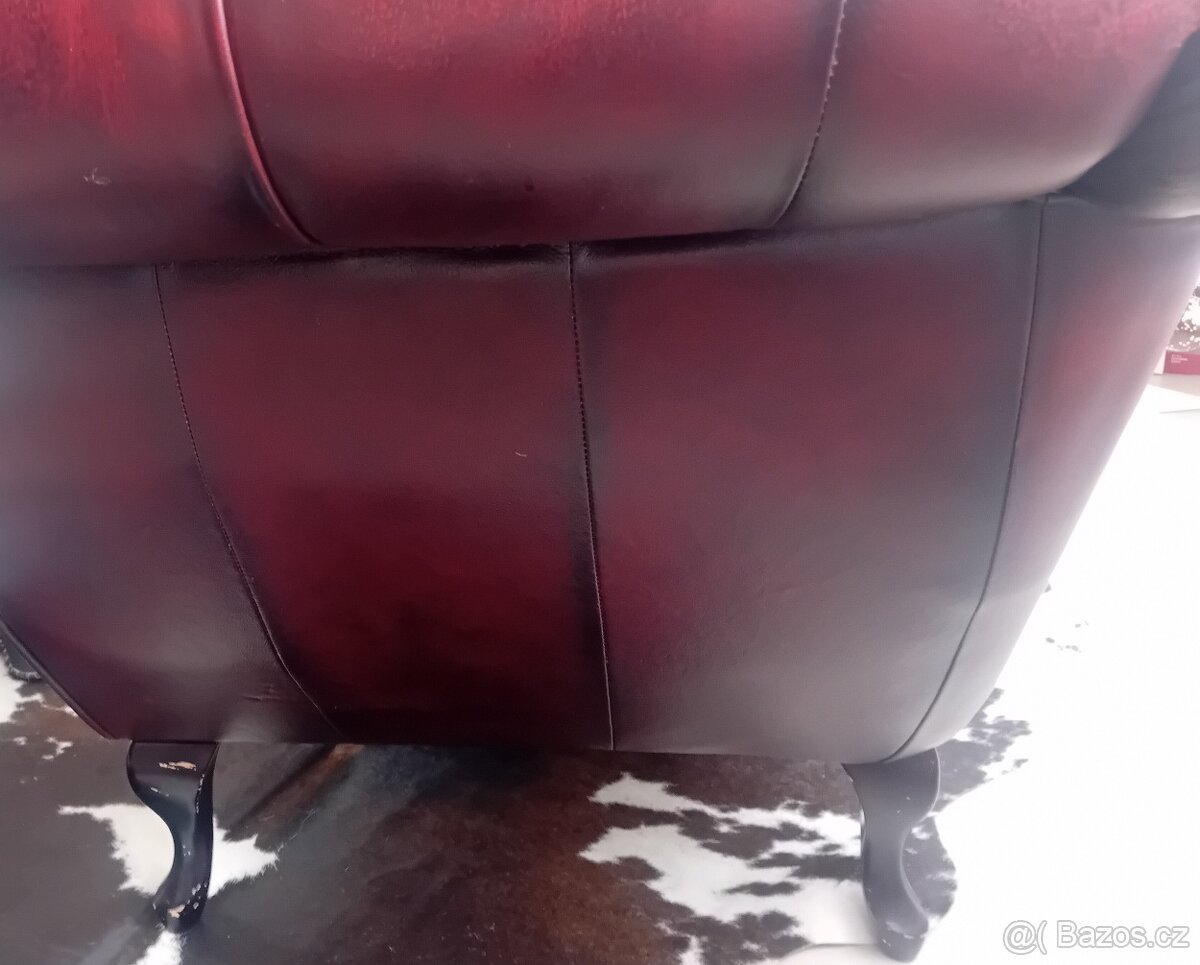 Chesterfield sofa / lenoška kožená - 4