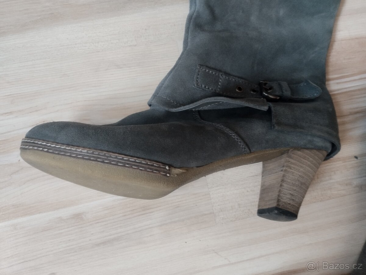 Semišové kozačky - 4