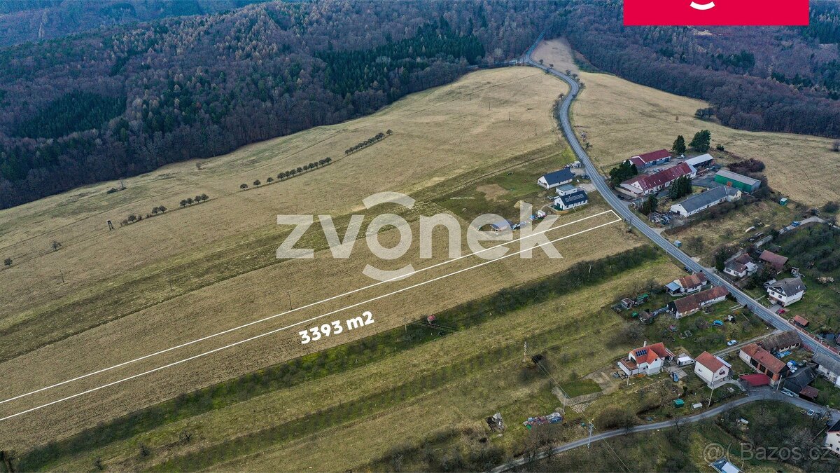 Prodej pole 3 393 m², Haluzice, ev.č. ZL04601 - 4