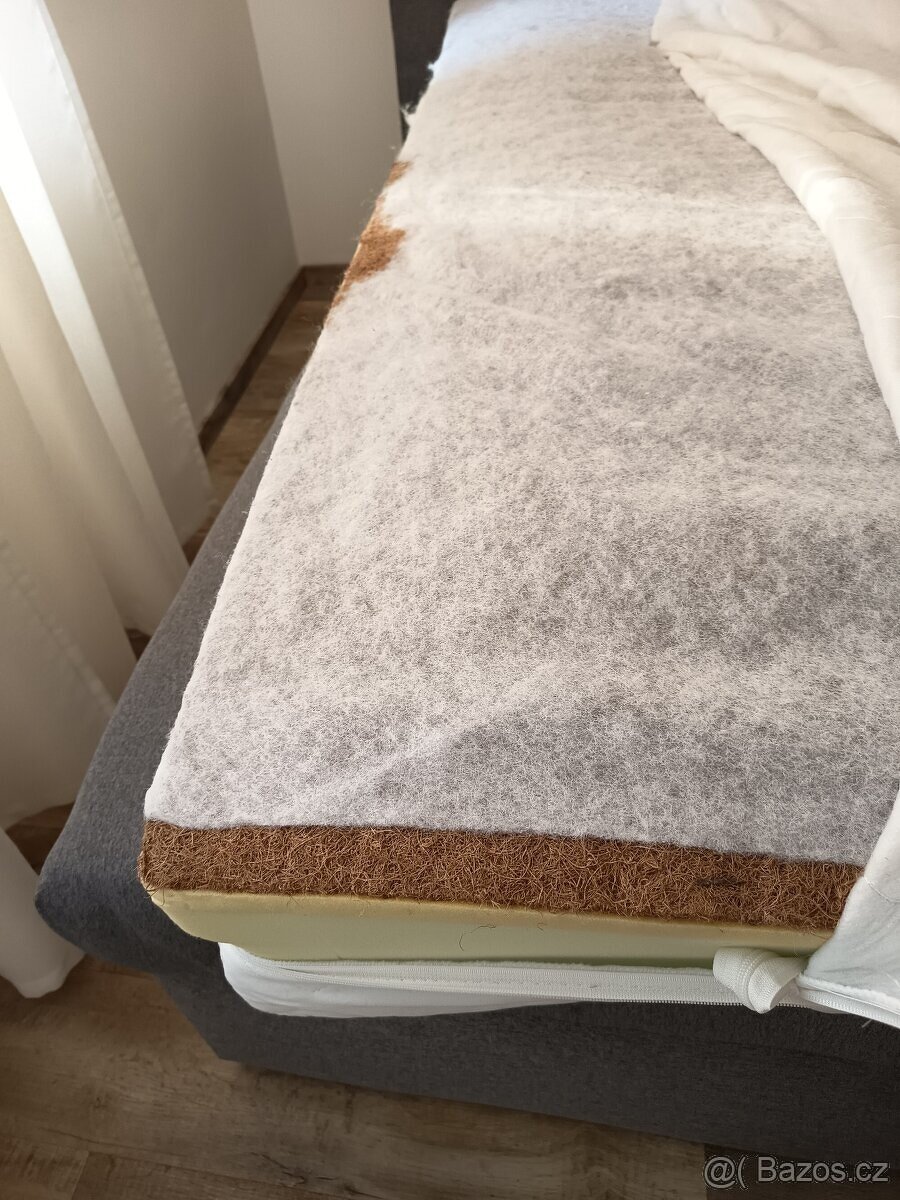 Postel s matrací ANABEL - šedá, 180x200 cm - 4