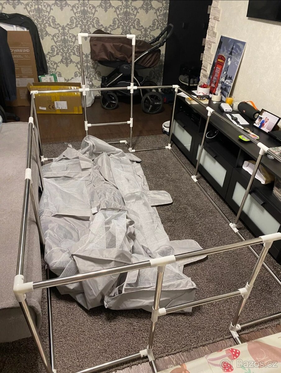 Nová ohrádka s brankami pro děti - šedá - 4