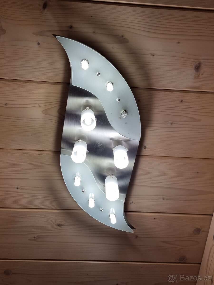 Stropní svítidlo nerez-sklo - 4