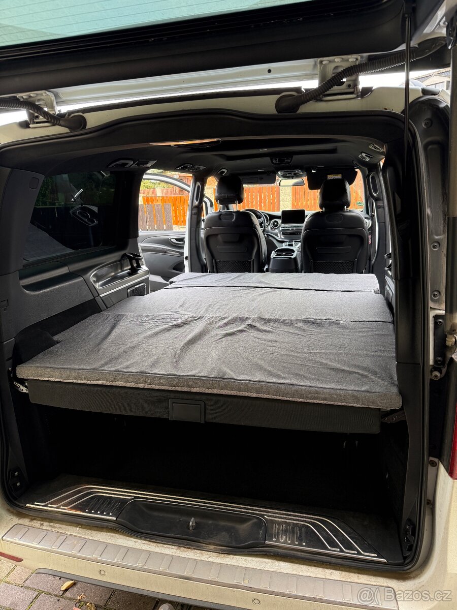 Spací set trojsedačka černá kůže Mercedes V-klasse W447 - 4