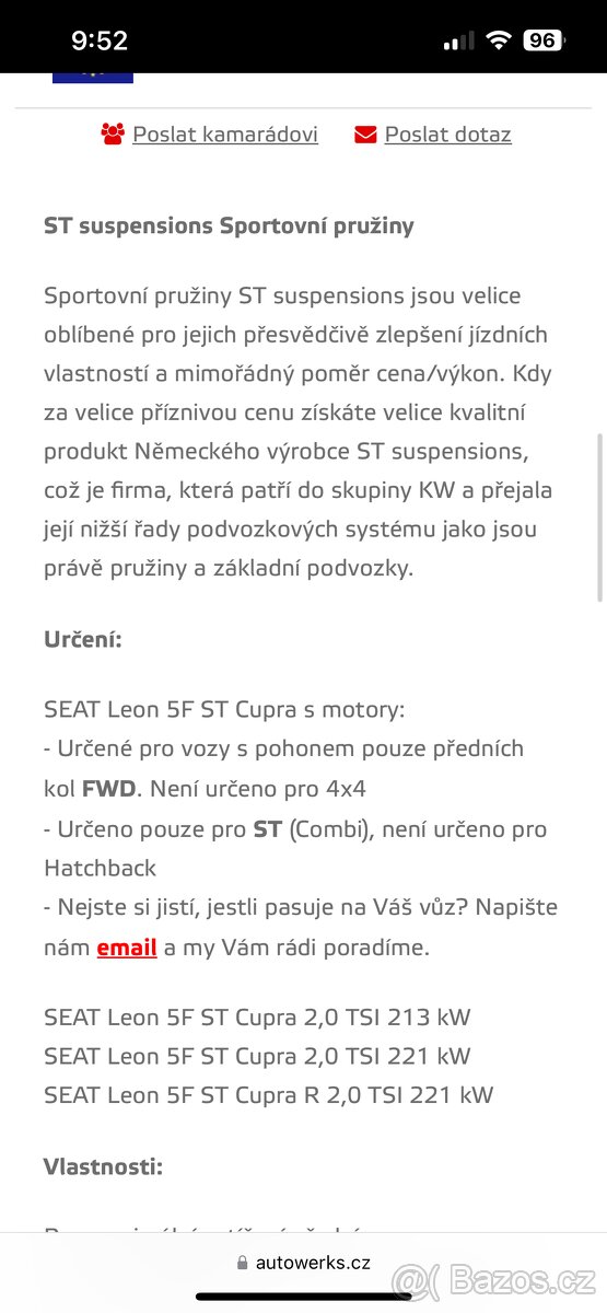 ST Suspensions - Seat Leon 5F Cupra 280 , golf R. - 4
