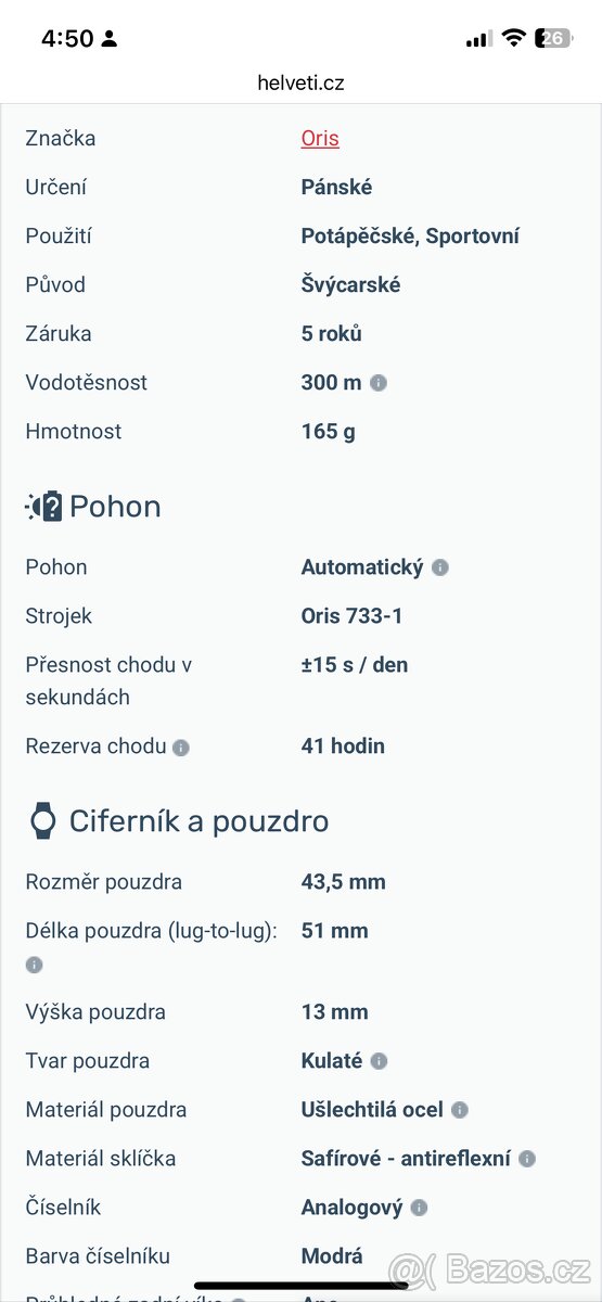 Hodinky Oris Aquis Date 43,5 mm - 4