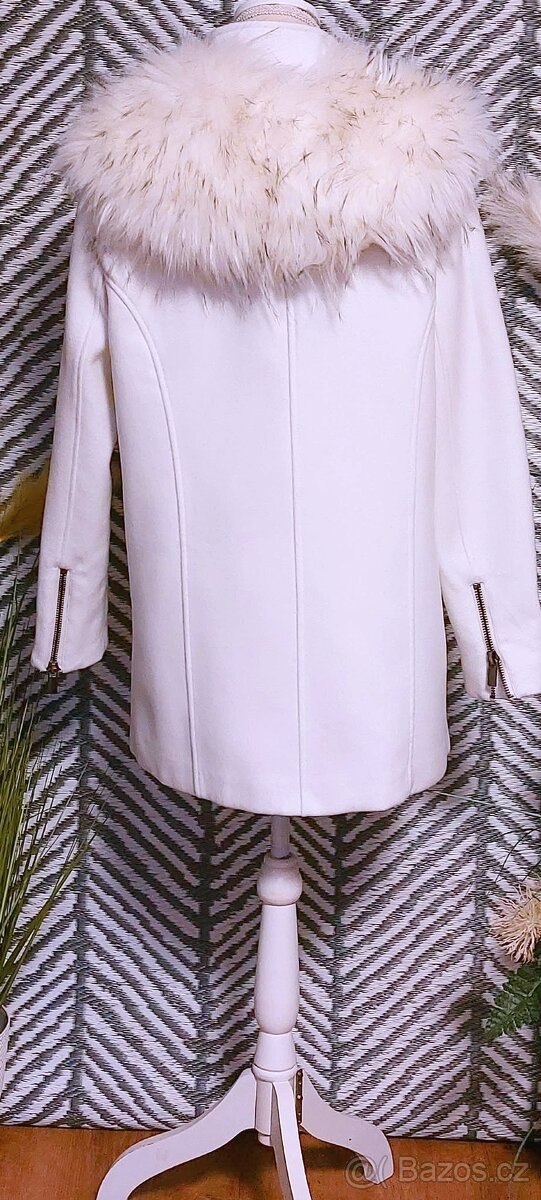 BÍLÝ KABÁTEK - MANGO vel. M + LUXUSNÍ LÍMEC - 4