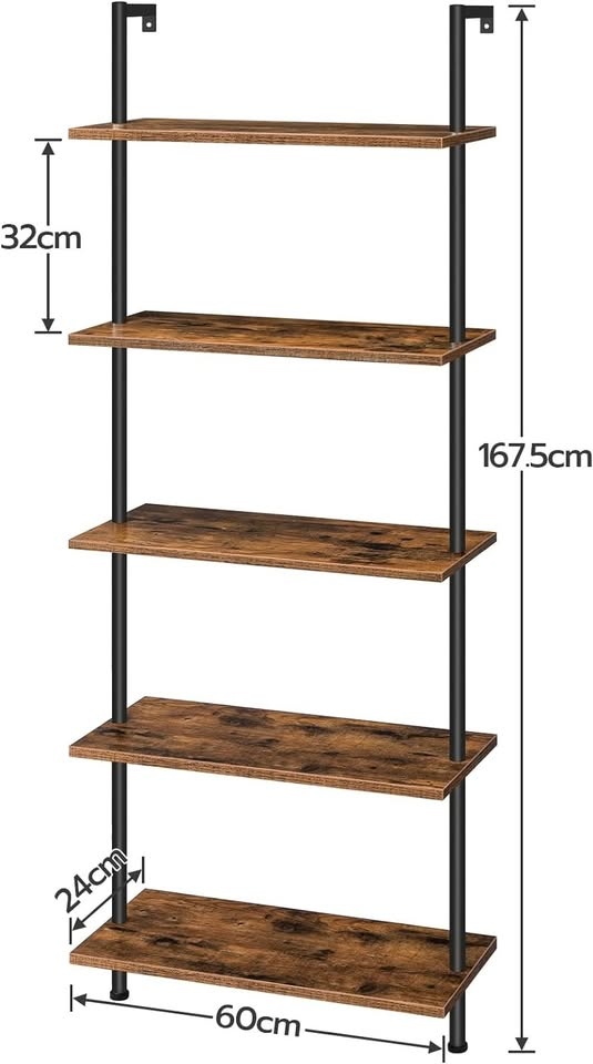 Žebříkový 5-patrový regál - 4