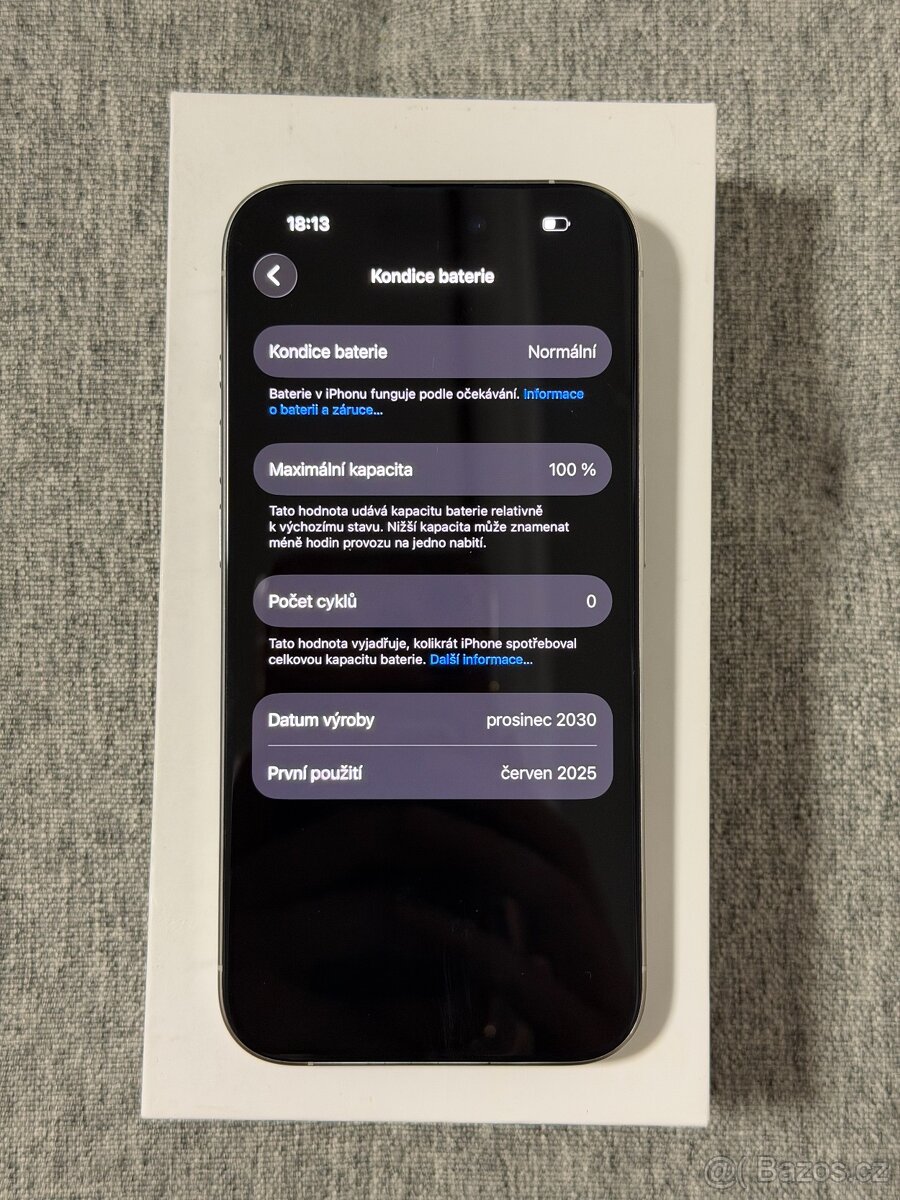 iPhone 15 Pro 128GB Bílý, Baterie 100% - 4