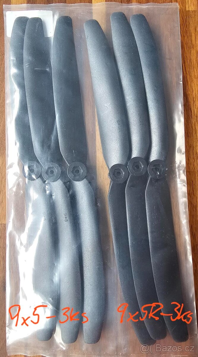 Nové modelářské vrtule různé druhy 38ks - 4