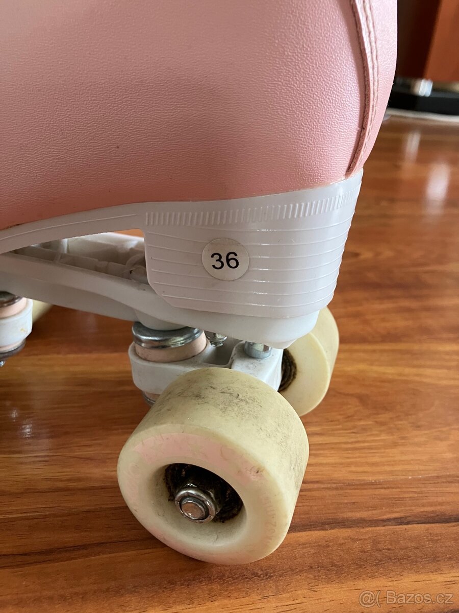 Dívčí brusle OXELO Quad 100 růžové - vel. 36 - 4