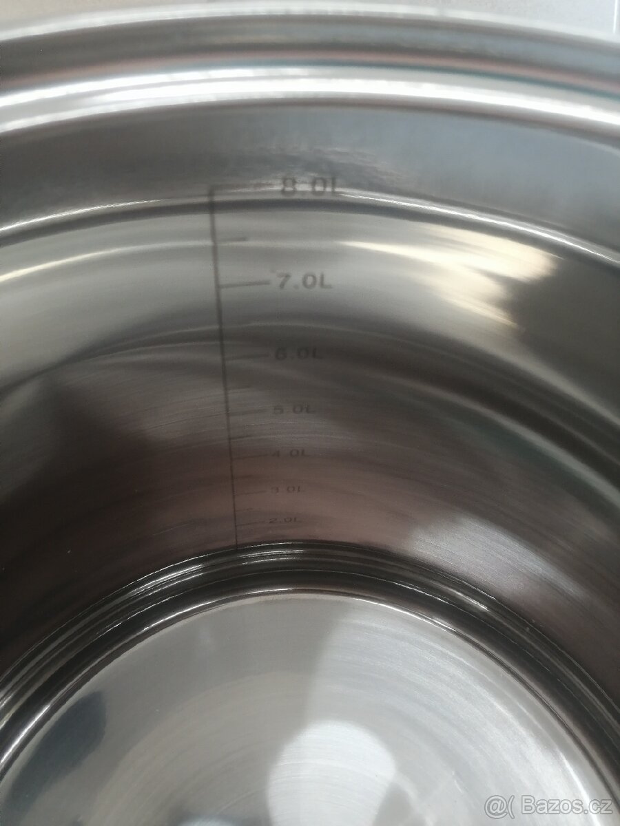 Gastro hrnec nerez velký objem 8litrů vhodny na indukci atd - 4