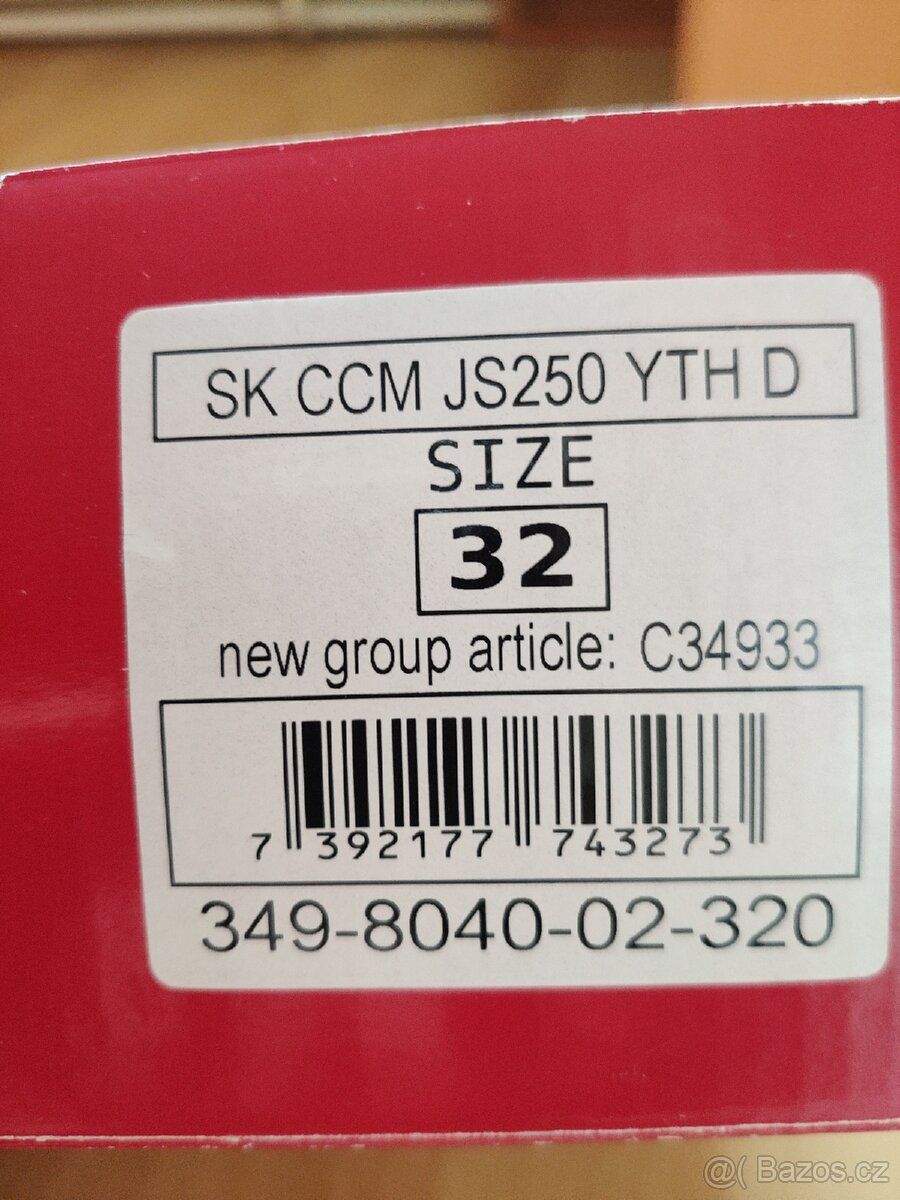 Dětské brusle CCM JS250 YTH D, velikost 32 - 4