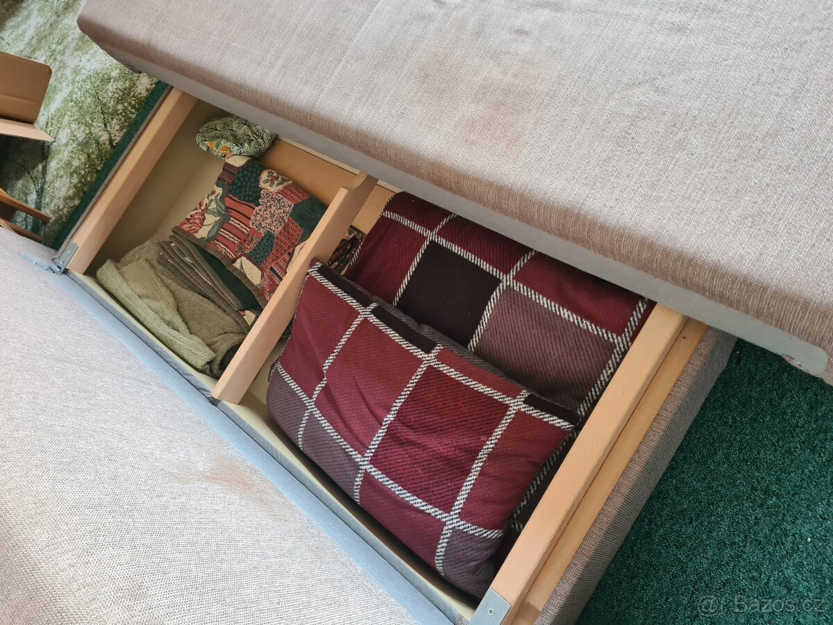 Rozkládací válenda 160x200, s úložným prostorem - 4