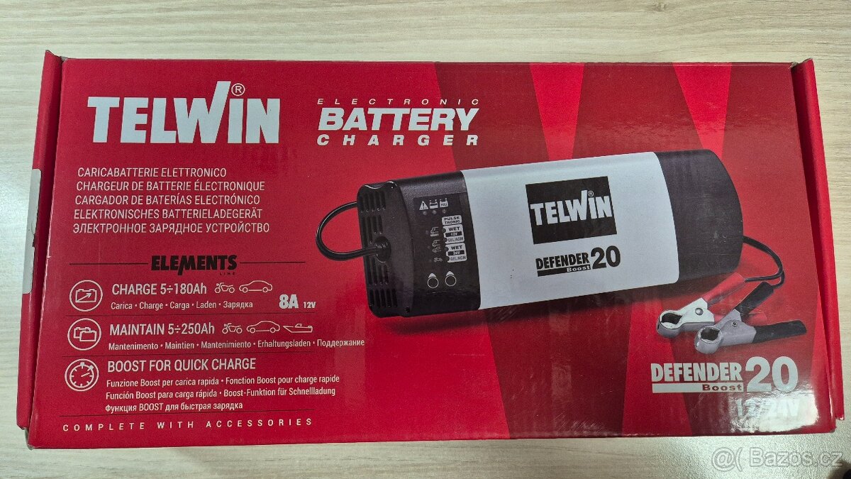 Auto nabíječka Telwin defender 20 boost (WET, AGM, GEL)
