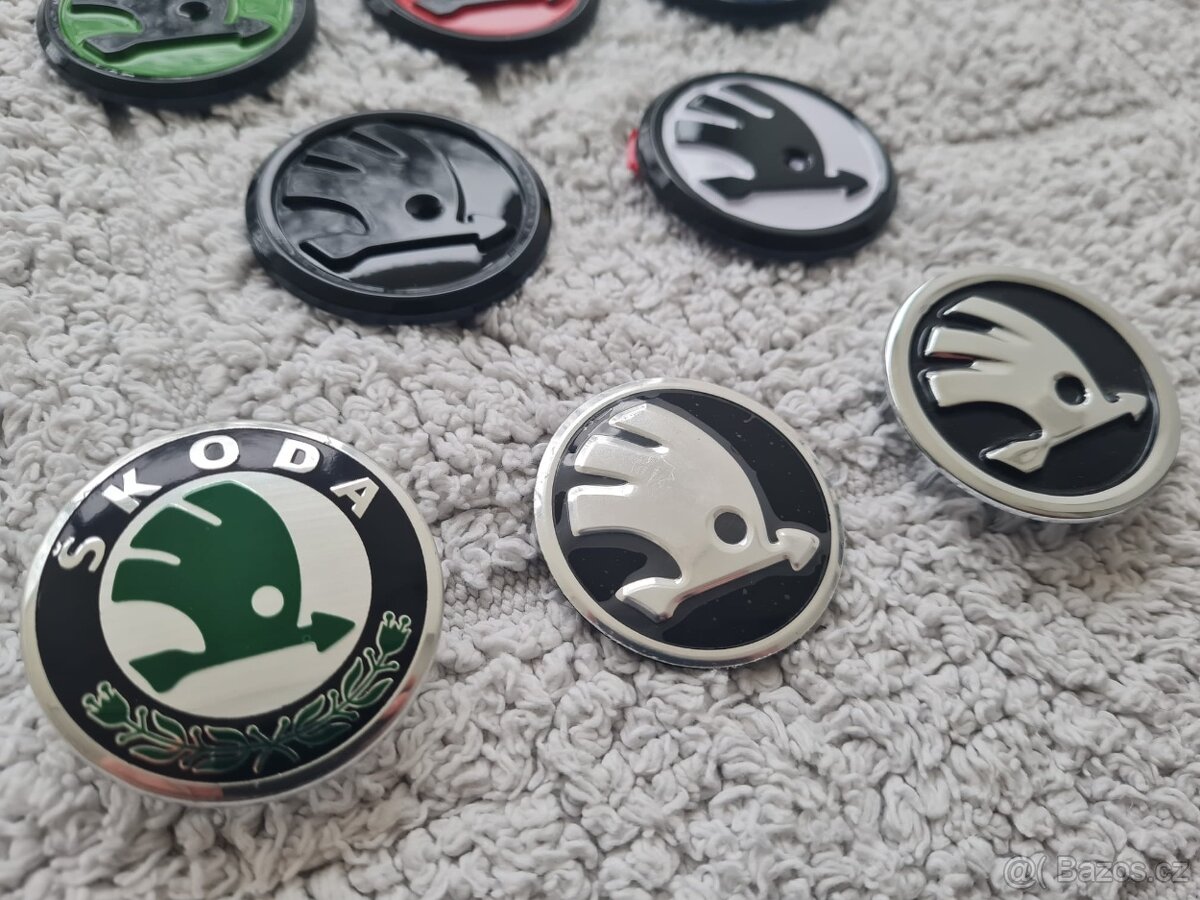 ŠKODA LOGO do volantu 43mm CHROM / 46mm FAREBNE. - 4