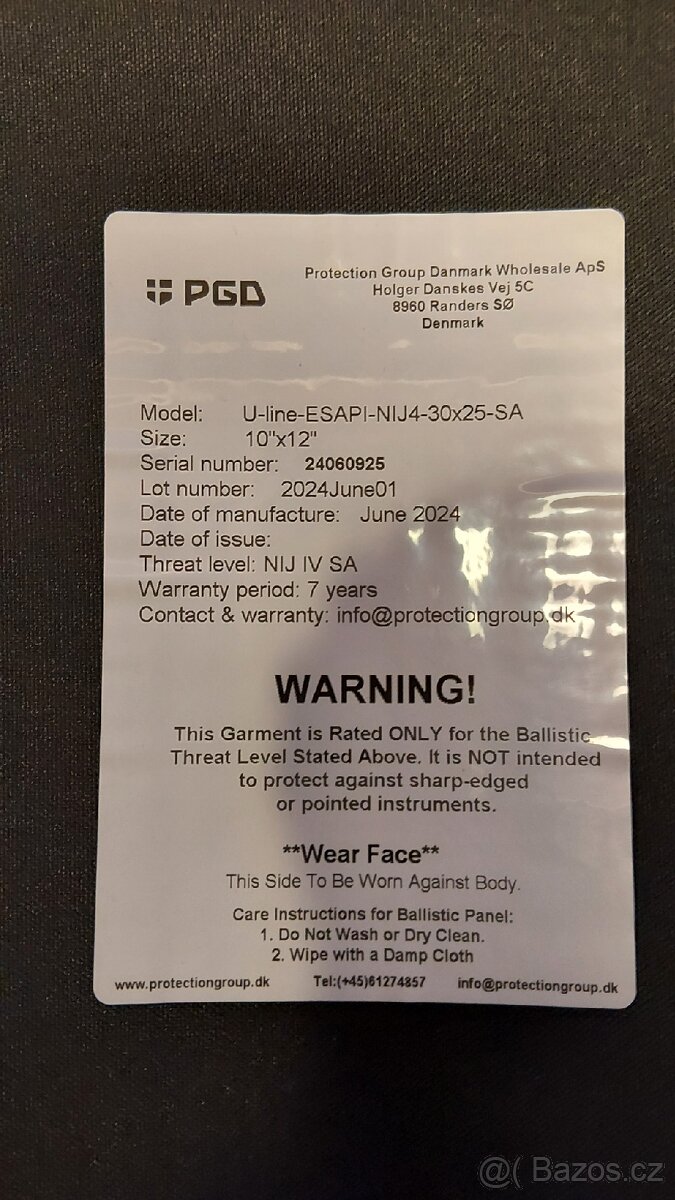 Balistické pláty PGD U-line Level IV Protection Group® - 4