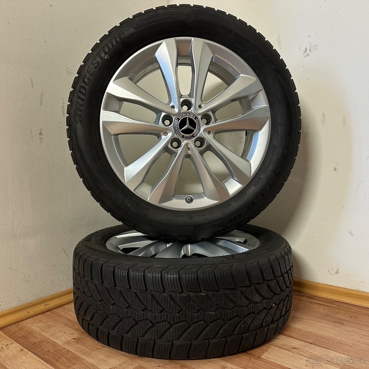 MERCEDES C W205 5x112 R17 ET48,5+ZIMNÍ 225/50R17 6mm - 4