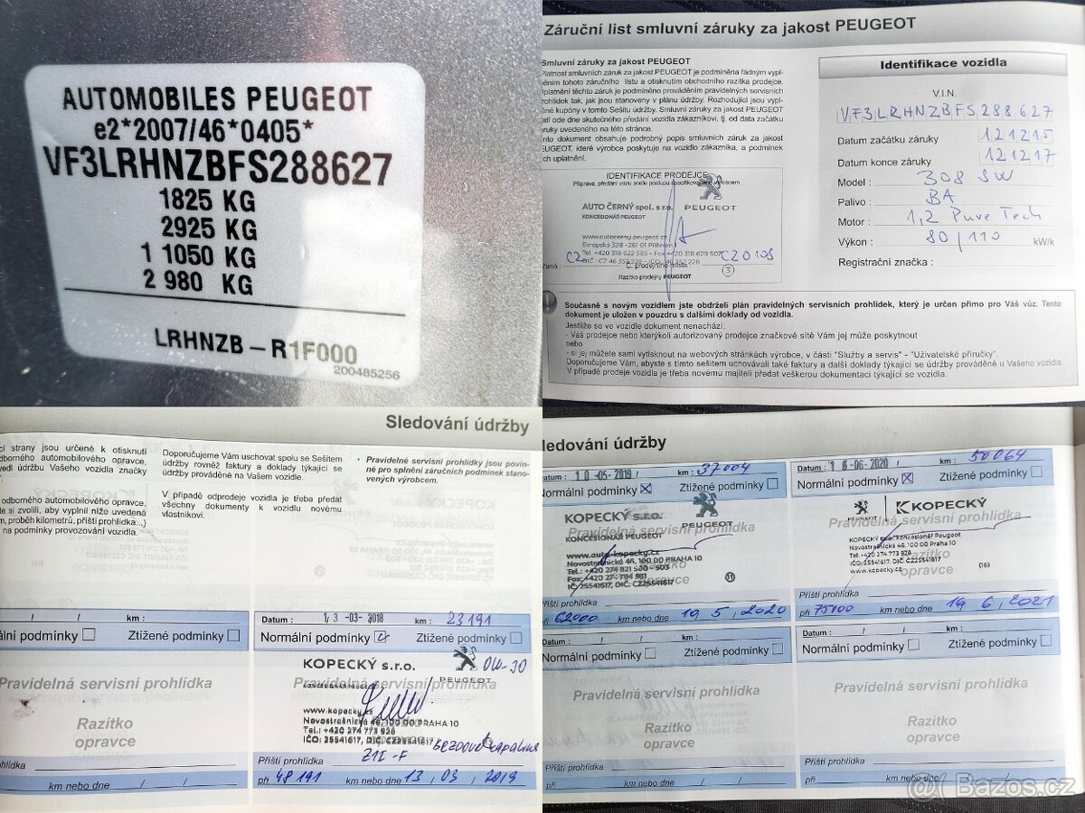 Peugeot 308, 1,2 PT/110hp,CZ, SERVISNÍ KNÍŽKA - 4