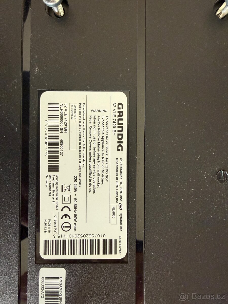 TV Grundig 32 palců VLE 7420 BH + set top BOX - 4