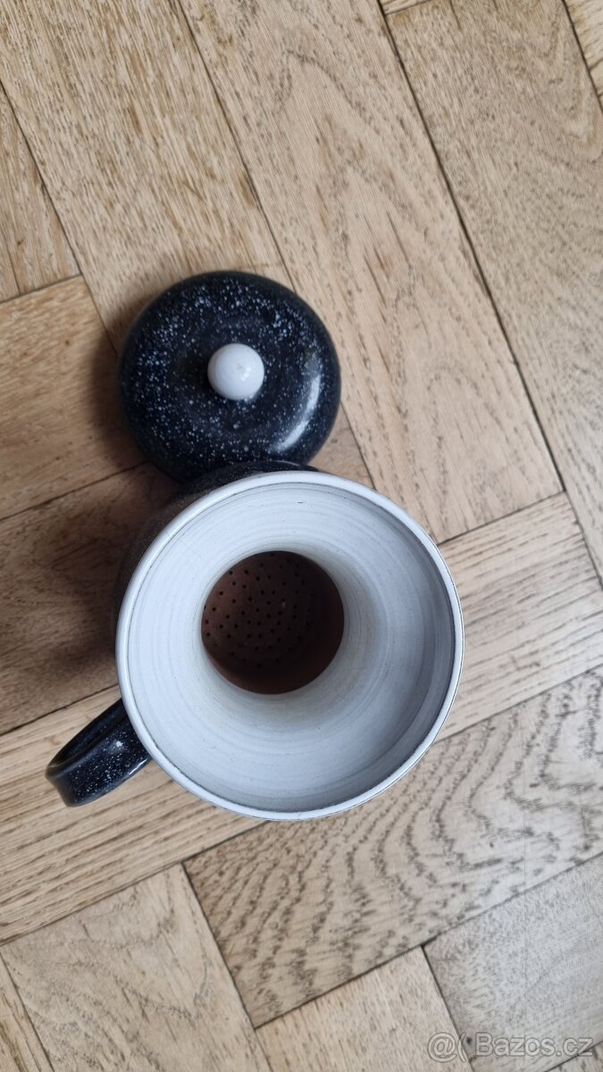 Keramický hrnek na čaj s vyluhováním, s pokličkou - 4