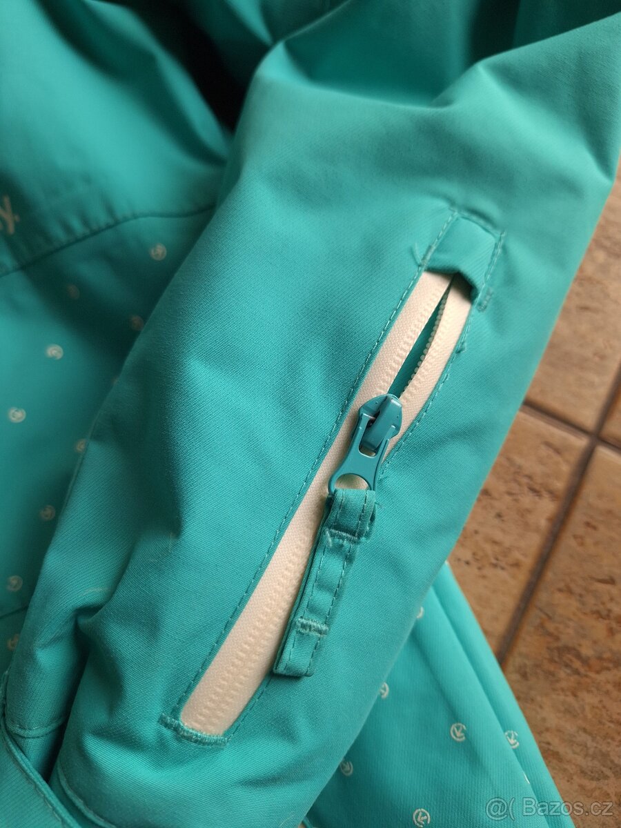 Značková tyrkysová lyžařská bunda Meatfly vel. XS - 4