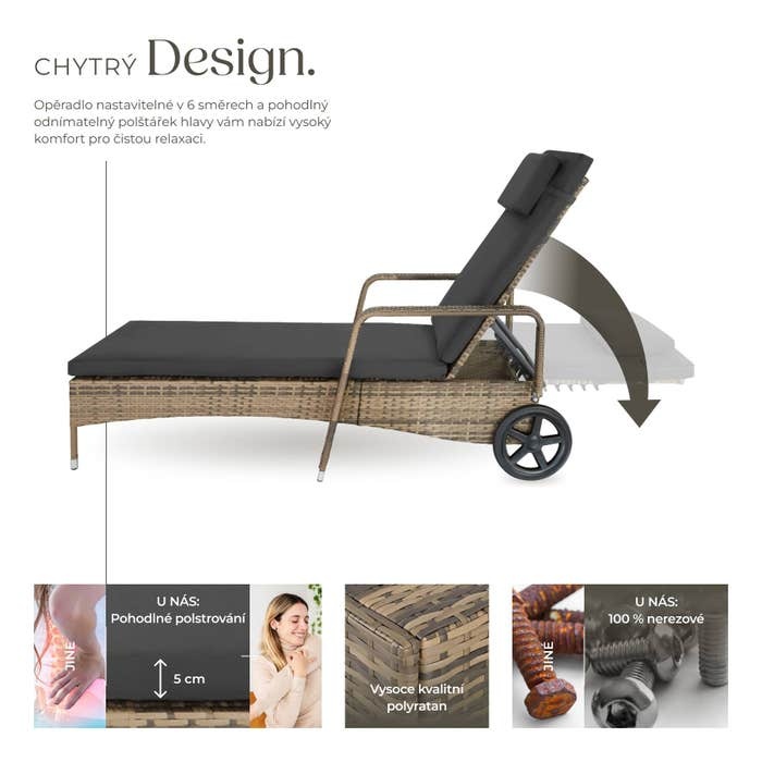 Zahradní lehatko nové - 4