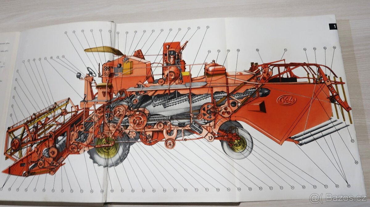 Kombajn SK-3, SK-4 SKLÍZECÍ MLÁTIČKA, CCCP, ROK 1964 - 4