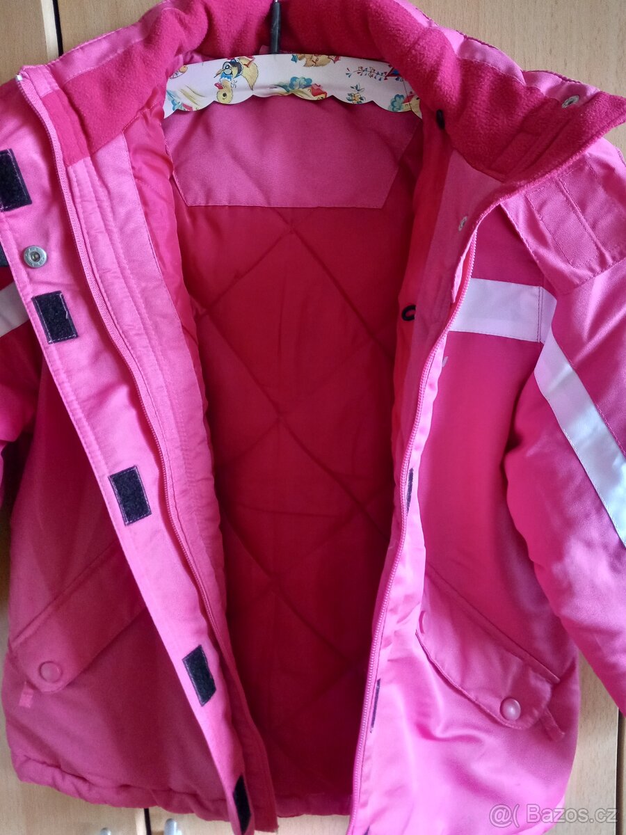 dívčí zimní bunda vel. 122-128 skoro nová - 4