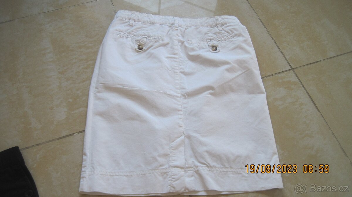 Sukně vel. 34/36, bílá, modrá vel. 36 - 4