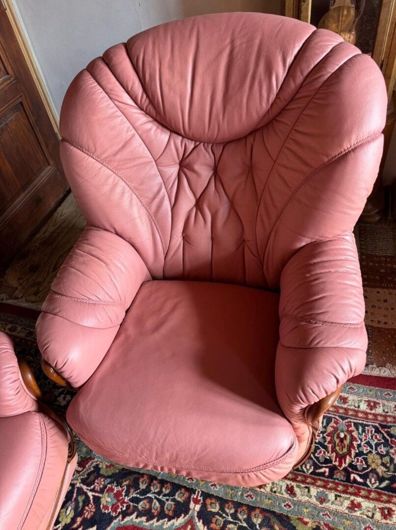 Italská kožená sedačka 3+1+1, 4667 - 4