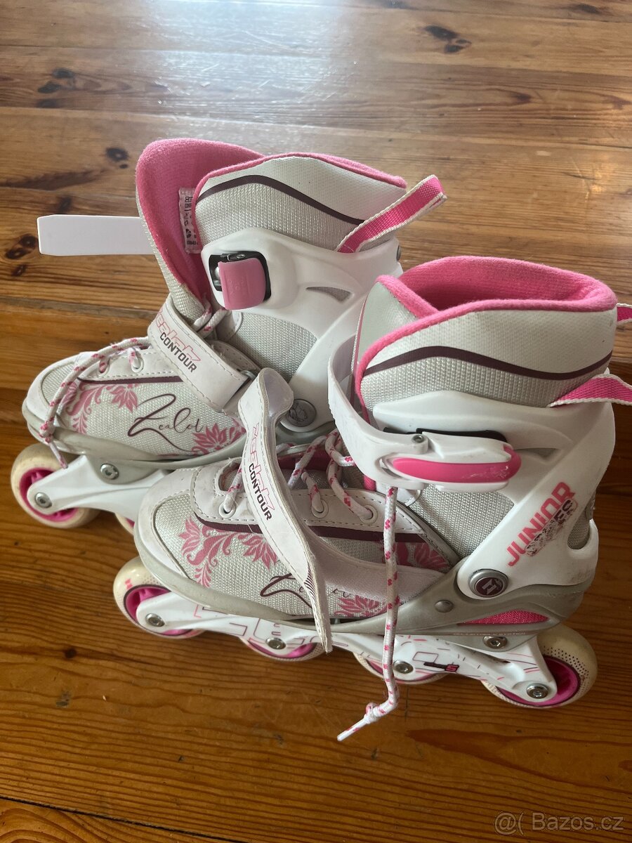 Dětské dívčí inline brusle vel. 33-36 cm - 4