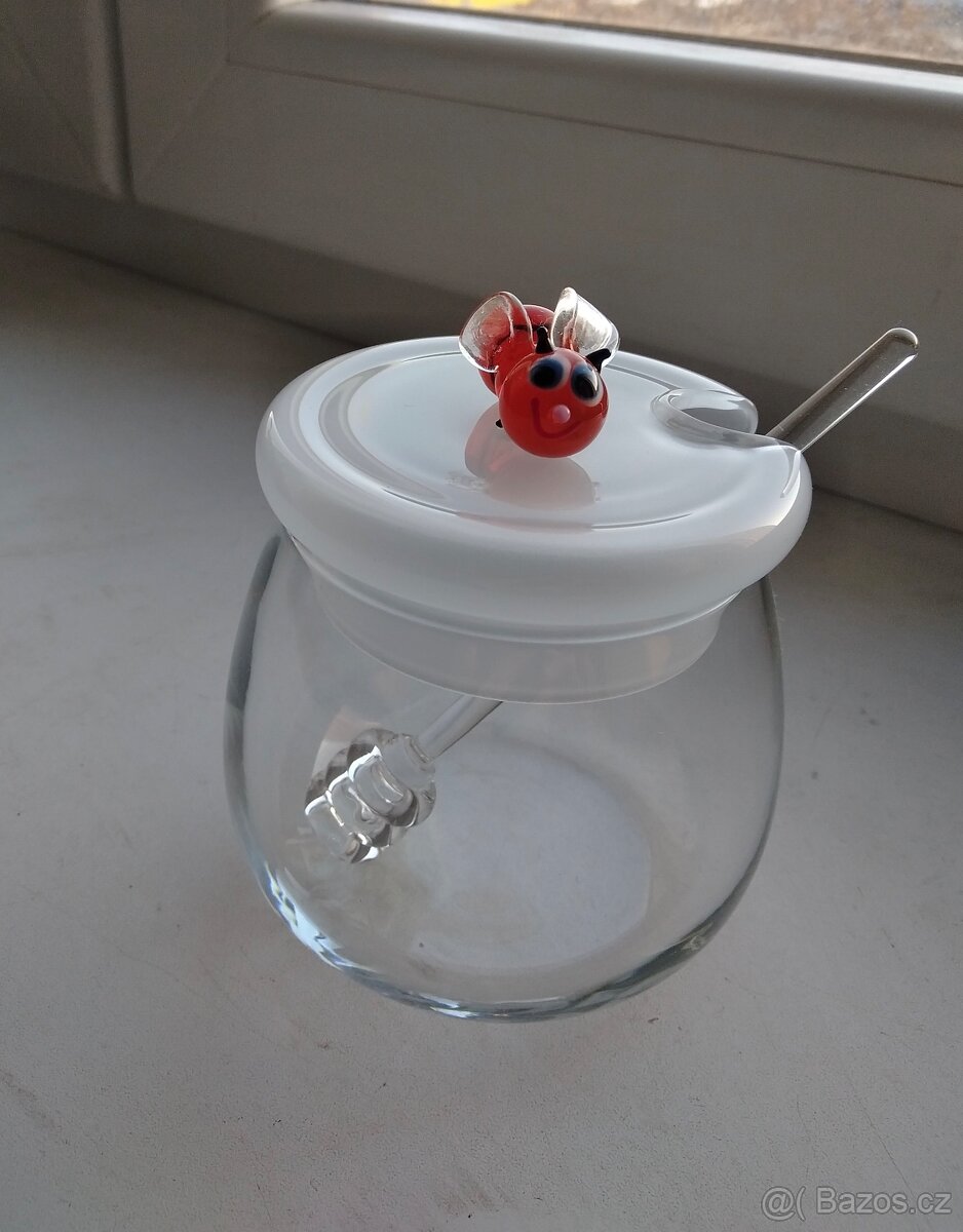 Skleněná dóza na med - 4