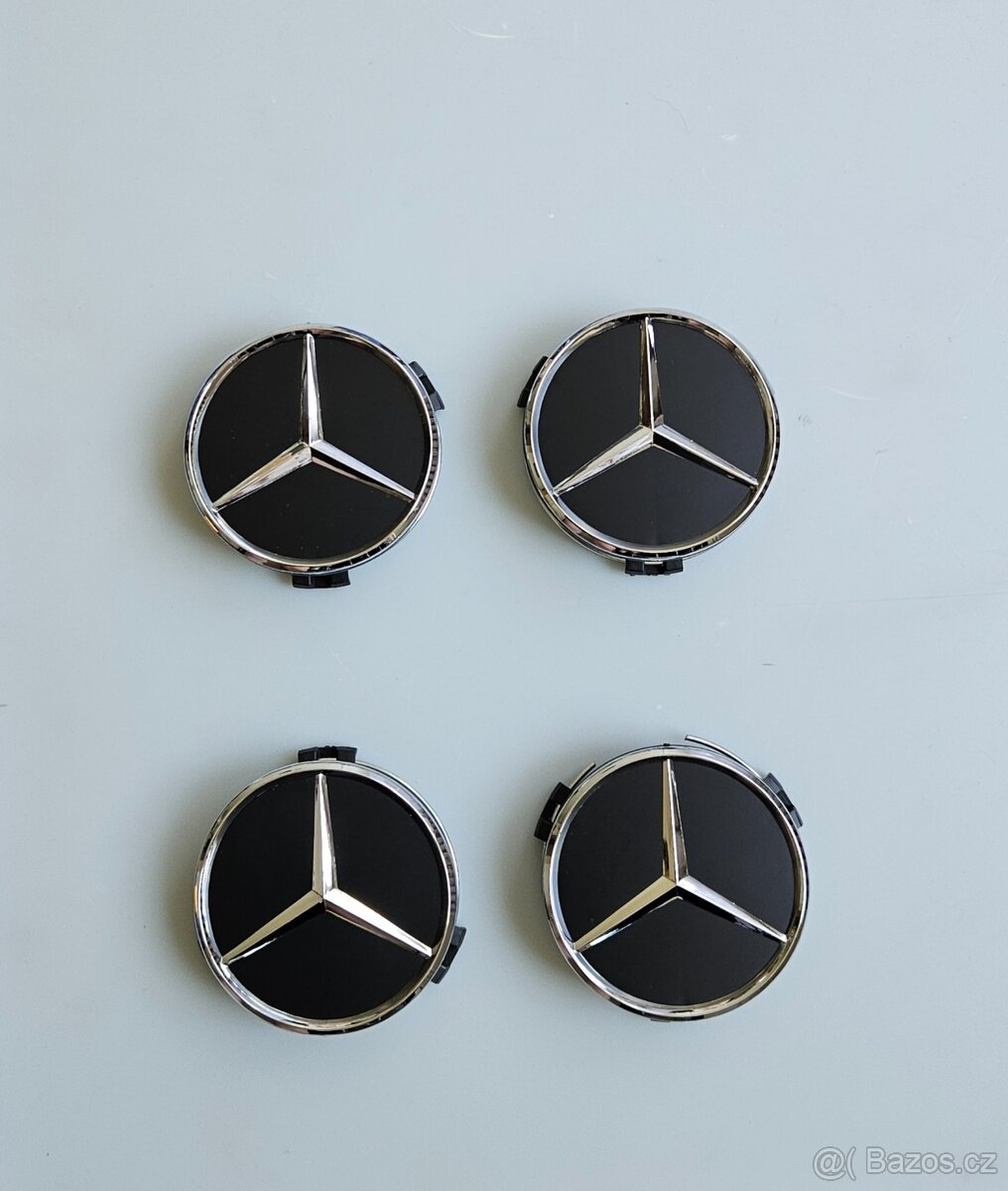 Středové krytky kol Mercedes, 75 mm - 4