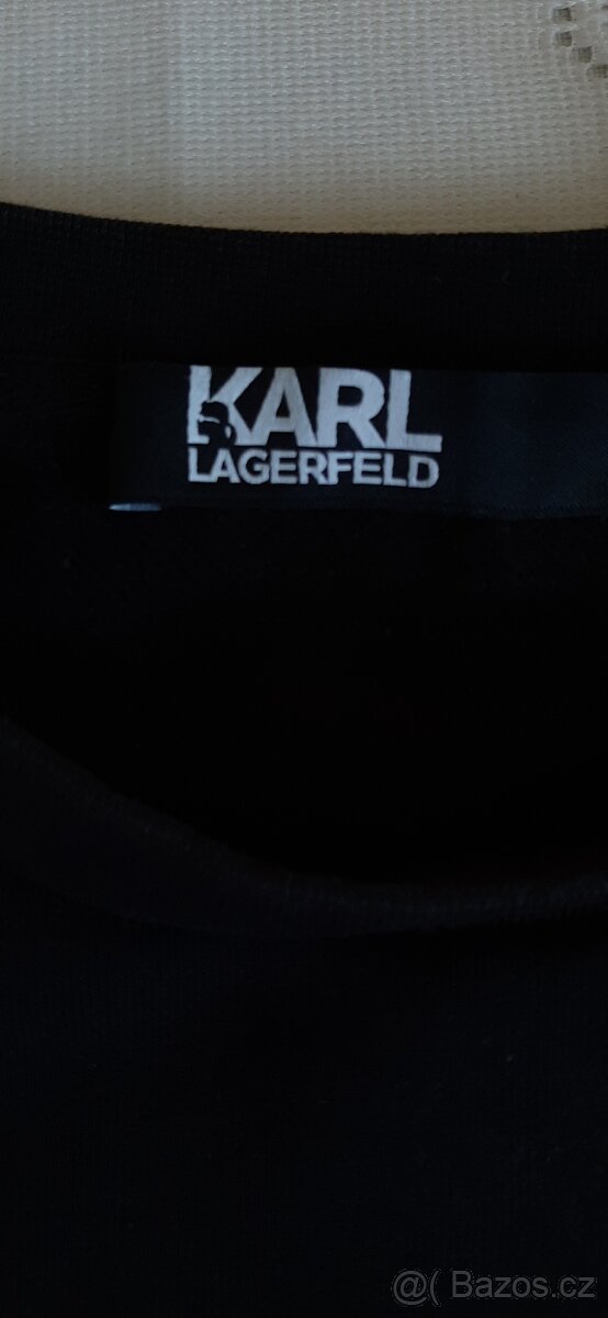 Originál černá mikina Karl Lagerfeld S - 4