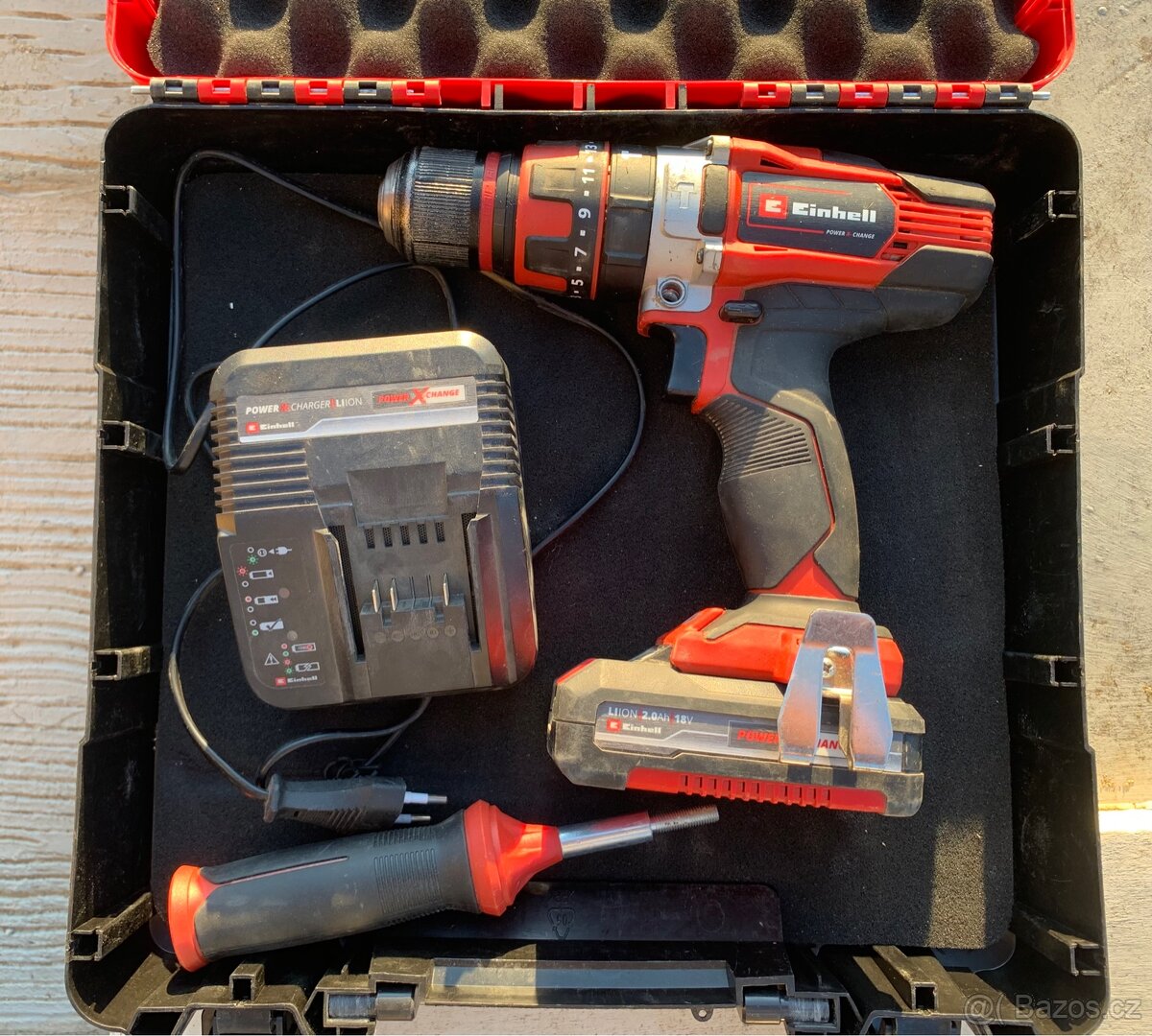 Aku set Einhell 18V – vrtačka + pila + 2xaku + nabíječka - 4