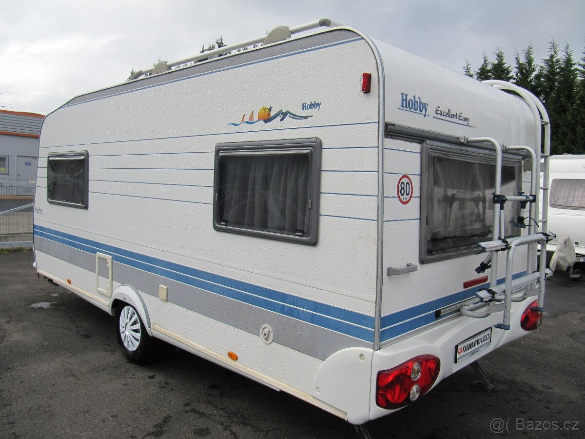Prpdám karavan Hobby 495 UF,r.v.2002 + předstan + nosič kol. - 4