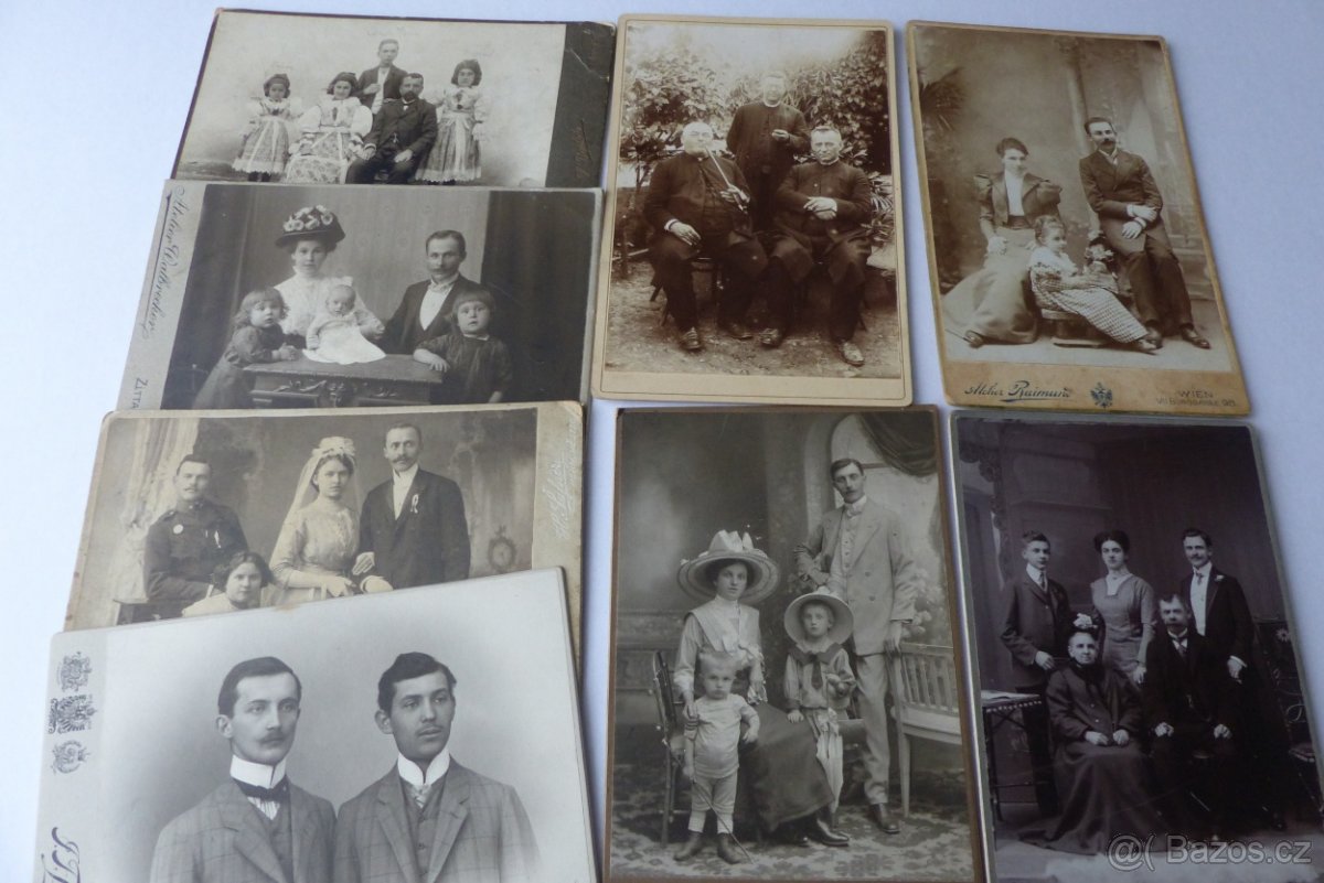 Staré kabinetní fotografie, kabinetky, móda, vojáci, děti... - 4