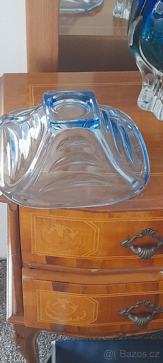 Skleněná mísa Václav Hanuš, draperie - 4